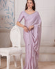 Lavender Majestic Premium Satin Swarovski Work Saree