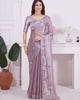 Onion Radiant Premium Metallic Organza Stone Work Saree