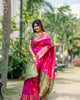 Pink Soft Banarasi Silk Zari Weaving Pattern Saree