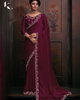 Maroon Elegant Premium Satin Silk Swarovski Work Saree