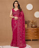 Dark Pink Designer Burberry Silk Sequence Embroidered Work Saree