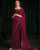 Pink Latest Georgette Silk Plain Handwork Border Saree