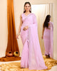 Lavender Taby Organza Silk Copper Sequence Work Saree