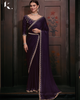 Violet Radiant Premium Satin Silk Swarovski Work Saree