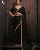 Black Radiant Premium Satin Silk Swarovski Work Saree