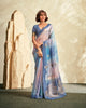 Blue Asopalav Silk Handloom Khadi Designer Saree