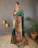 Bottle Green Soft Paithani Silk Rich Weaving Traditional Saree