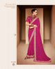 Dark Pink Heavy Georgette Traditional Printed Border Embroidered Saree