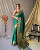 Green Paithani Soft Silk Peacock Motif Saree