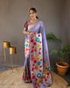 Lavender Soft Paithani Silk Rich Weaving Traditional Saree