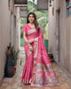 Light Pink Premium Dola Silk Traditional Bandej Saree With Zari Weaving Border