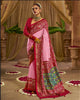 Light Pink Georgette Silk Chikankari Embroidery Work Saree