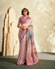 Mauve Asopalav Silk Handloom Khadi Designer Saree