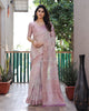 Mauve Soft Silk Prism Pattern Digital Print Saree