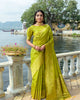 Mehendi Green Premium Soft Silk Zari Weaving Saree