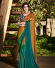 Mustard Yellow Trendy 3D Velvet Chiffon Ombre Saree With Sequence Embroidered Blouse