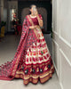 Off-White Tussar Silk Patola Print Semi Stitched Lehenga Choli