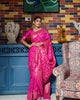 Pink Banarasi Raw Silk Zari Weaving Traditional Saree