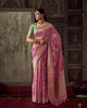 Pink Pure Dola Silk Meenakari Weaving Traditional Saree