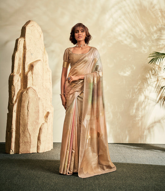 Sand Asopalav Silk Handloom Khadi Designer Saree