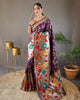 Violet Soft Paithani Silk Rich Weaving Traditional Saree