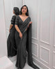 Black Pure Crepe Silk Handwork Border Saree