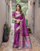 Wine Premium Dola Silk Traditional Bandej Saree With Zari Weaving Border