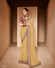 Yellow Heavy Georgette Traditional Printed Border Embroidered Saree